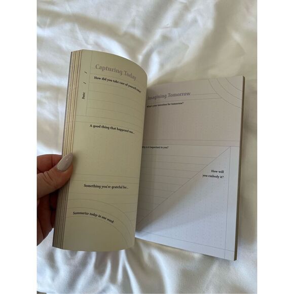 NWT Green Inspired Guided Journal Softcover Sewn Today with Intention Notebook - Picture 3 of 6